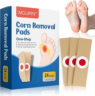 MQUPIN Corn Remover Pads 24 Pcs Foot Corn Plaster with Hole