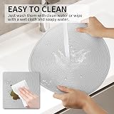 MI CASA Round Placemats and Coasters Set of 6 Grey Braided Woven view 5