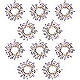 10pcs Colorful Sun Shape Suncatcher Parts Hanging Window Pendant DIY Metal Part Ornament Parts Hand-Crafts Gifts