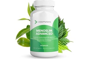 VoomVaya MenoSlim Advanced Menopause Weight Loss for Women - Menopause & Perimenopause Supplements for Women - Estrogen Supplement & Menopause Relief for Hot Flashes, Bloating, Energy - 60 Capsules