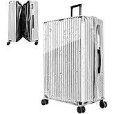 Yotako Upgraded Zippered Clear PVC Suitcase Cover, 28 Inch Luggage Covers for Suitcase Luggage Protector Cover 28''