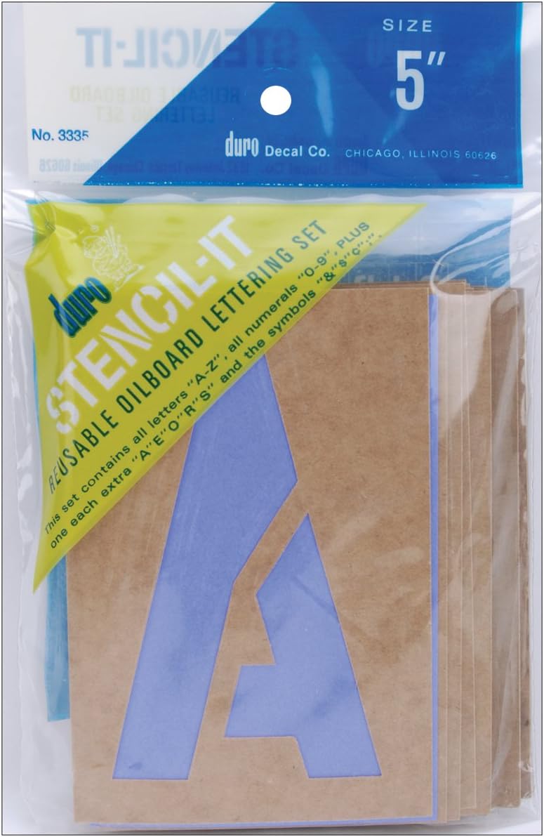 Duro Stencil-It, Reusable Oil Board Lettering Set, 3335, 5 inches