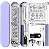 Capsule Filling Machine Tray Kit - 12Pcs Powder Filler Tools - Home and Lab | Capsules Holder and Tamper - Empty Gel Maker Tool - Tiny Scoops Spatula Micro Spoon Funnel - Quick Fill Size #000 00 0 1 2 3