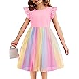 Flypigs Toddler Tutu Dress Girls Ruffle Tulle Dresses Cute Summer Party Princess Sundress for 2-7Y