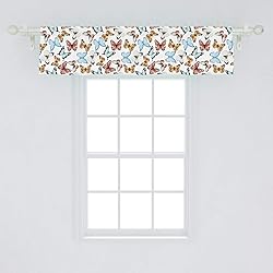 Ambesonne Butterfly Window Valance, Various