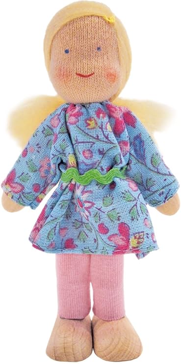 Käthe Kruse 66405 - Waldorf Biegepuppe Mädchen Lisa, rosa/hellblau