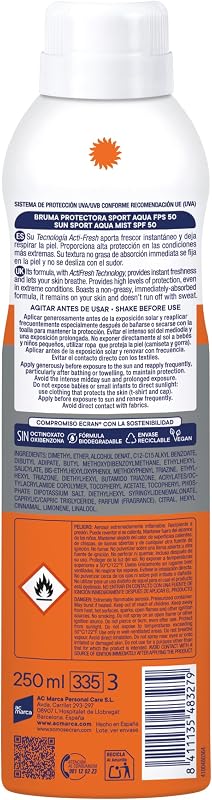 Bruma Solar Protectora Sport Aqua Ecran (250 ml)