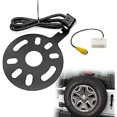 Spare Tire Backup Camera, Car Rear View Back Up Camera for Jeep Wrangler Spare Tire Mount 2007-2018, Waterproof Wide Angle Removable Camera Guidelines with OEM Monitor Adapter