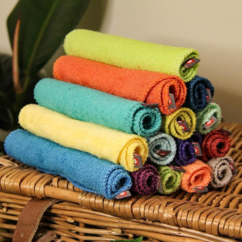 Toalhitas de bambu laváveis e reutilizáveis para bebés, pacote de 10 unidades, bolo