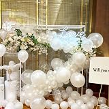 HYKJNBW Pearl White Balloons 50 Pack 12 Inch Thick Latex Birthday Wedding. view 3