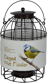 Green Jem Dome Caged Peanut Wild Bird Feeder Squirrel Proof Hammertone view 2