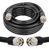 MOOKEERF PL259 CB Cable coaxial, 25 pies RG8 UHF macho a macho Cable coaxial PL-259 para radio CB, radio HAM, radio VHF, medi