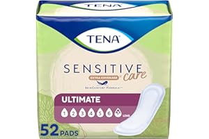 TENA Sensitive Care Incontinence Pads, Postpartum & Bladder Control Pads for Women, Ultimate Absorbency, Extra Coverage, Long