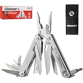 ARROW 20-In-1 Multi-Tool Pliers, EDC Multitool, Multi-Use Tool | Gift for Men, Stainless Steel, Pocket Knife, Sheath and Pocket Clip, Safety Locks, For Outdoor, Camping, Hiking