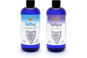 RnA ReSet - ReMag High Absorption Magnesium Liquid, ReMyte Mineral Solution, 12 Minerals Including Iodine, Selenium, Zinc, Magnesium, Boron, 480 ml Each - by Dr. Carolyn Dean.