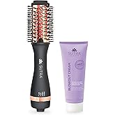 SUTRA Blowout Bundle - IR Infrared 2" Blowout Brush + Heat Guard Blowout Cream - Hair Styling Bundle for Smooth, Shiny, Frizz-Free Results