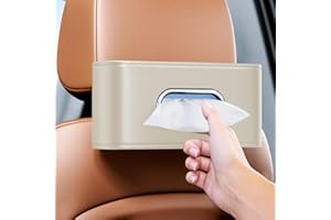 MTGOCHA Car Tissue Holder, Large Tissue Box Cover Keep Tidy, Premium PU Leather Backseat Napkin Holder Tissues Dispenser for 