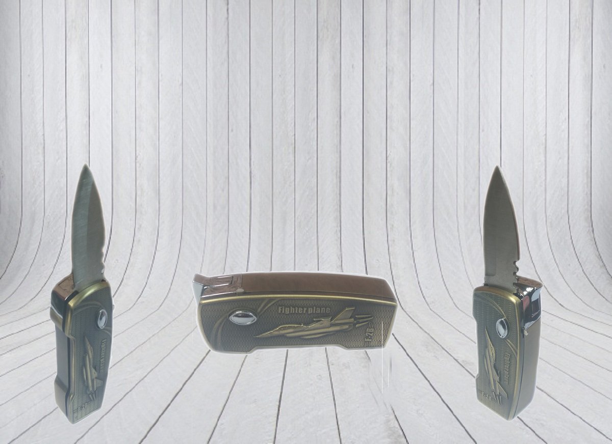Newest Arrival Knife Cum Butane Jet Flame Cigarette Lighter In Antique Finish Amazon In Home Kitchen