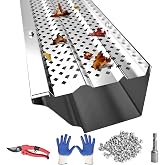 PPOLB Gutter Guards 6 Inch, Aluminum Leaf Filter Rain Gutter Covers with Screws Included, 32 PCS 54FT DIY Gutter Protection System, Heavy Duty, Fits Any Roof or Gutter Type (Mill Finish)