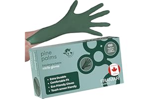 FRAMAR Green Nitrile Gloves Medium - Disposable Gloves Medium, Rubber Gloves Disposable, Cleaning Gloves, Kitchen Gloves, Mec
