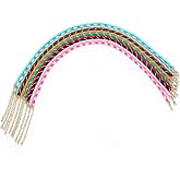 Kigeli 10 Pcs Silk Cord Necklace Rope 21" 5mm Adjustable,Colourful | Woven Satin Braided Rope Cord Necklace with Clasp, For Pendants Charms DIY Jewelry Making, Summer Beach Gift