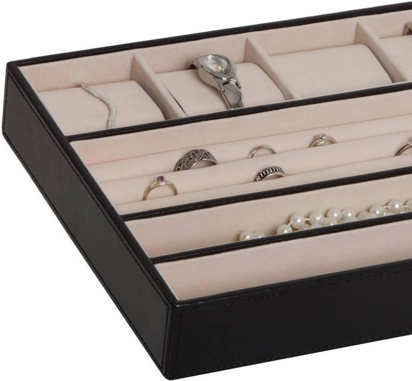 Mele and Co. Blake In-Drawer Jewelry Organizer in Black