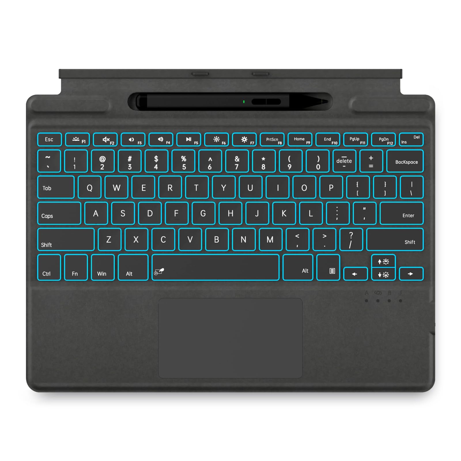 Photo 1 of JvKzaen Surface Pro 9 Keyboard with Slim Pen, Compatible with Microsoft Surface Pro 11 10 9 8 X, 13 Inch Bluetooth Wireless Backlit Type Cover with Slim Pen,Keyboard with Slim Pen,Black