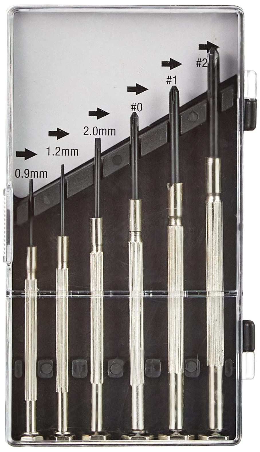 KWB Precision Slotted/Flat Screwdriver Set for FINE Mechanics | MINI Screwdrivers for Watchmakers/FINE Mechanics | Tool Set in Storage Box | with Grip Surface and Metal Cap