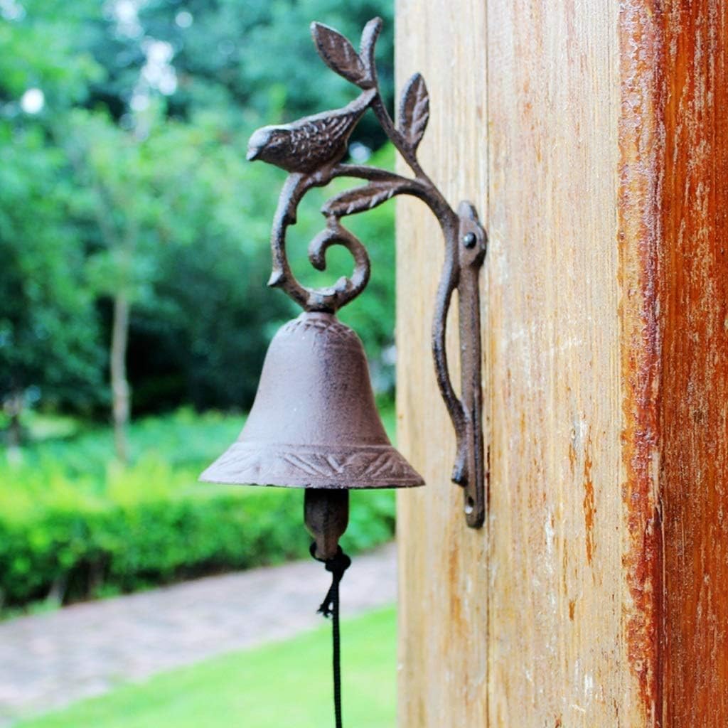 WYKDL Comfy Hour Cast Iron Rooster Doorbell Cast Iron doorbell Retro Hand Bell Personality Wrought Iron Garden Wall Decoration doorbell Beautiful Wall Hanging Decoration Cast Iron doorbell