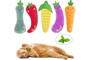 Bestac Catnip Vegetable-Shaped Cat Toy - Filled with Catnip for Comfort, Bite-Resistant, Interactive & Soothing, Releases Cat