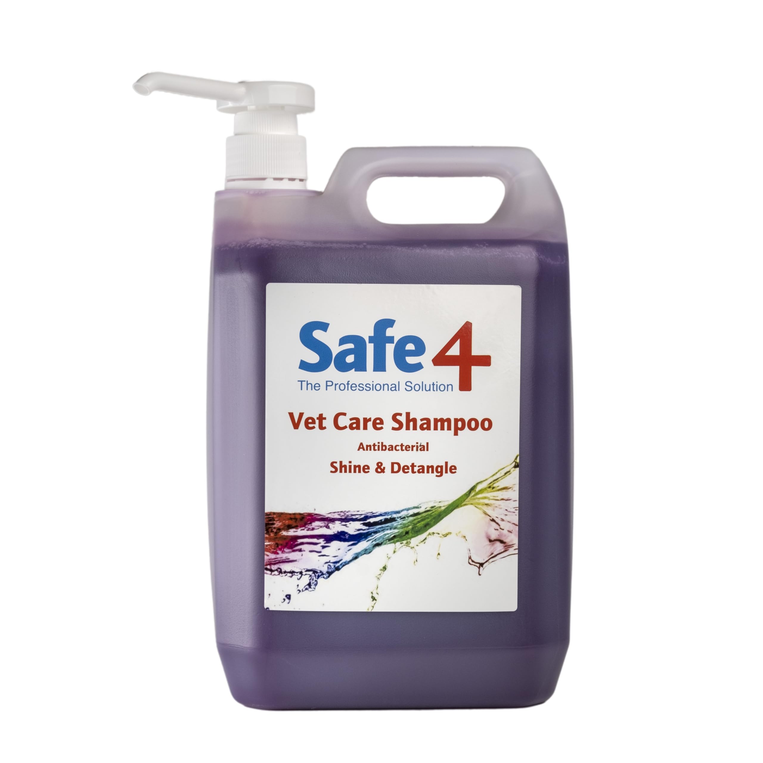 Safe4 Vet Care Animal Shampoo (Blackberry) 5L – Antimicrobial & Antifungal | Professional **Detangling**, Degreasing & High-Gloss Shine