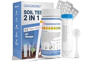 Soil Test Kit,2 in 1 Soil Test Strips for Ph Nitrogen 30 Tests Soil Testing Kits