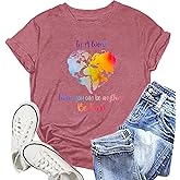 NEWKA Be Kind Shirt for Women Kindness Inspirational Tshirt Casual Rainbow Short Sleeve