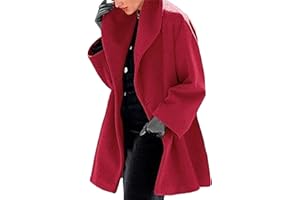 Maiyifu-GJ Womens Wool Blend Coat Single Breasted Trench Jackets with Hood Winter Casual Shawl Collar Overcoat Outerwear