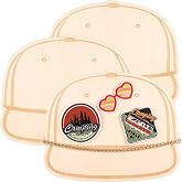 Wonderjune 3 PcsTruck Hat Template Palette Wood Baseball Cap Templates | Create Personalized Hat Patches Truck Cap Design Patch Layout for DIY Craft Projects