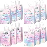 CHUNNIN 24Pcs Music Birthday Party Paper Bags Popular Music Party Goodies Bags with Handles, Double Sided Hi Im the Birthday Girl Gift Bags for Bachelorette Music Theme Party Favors