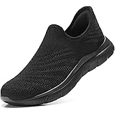 STQ Slip on Sneakers Women Walking Shoes Tennis Arch Support Lightweight Breathable Mesh Maternity Elderly Nurse Orthopedic Plantar Fasciitis Standing Comfort Workout Gym Travelling