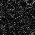 BLK&WH 1 LB Crinkle Cut Paper Shred Filler, Black Crinkle Paper for Gift Wrapping, Shredded Paper for Gift Baskets, Crinkle P