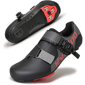 Kyedoo Mens Wide Cycling Shoes Compatible with Peloton Bike Shoes | Wide Toe, Delta Cleats Included, Idea for Indoor Outdoor