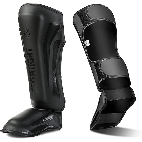 Revgear Premier Deluxe Shin Guards - Lightweight MMA Pads For Kickboxing, Muay Thai & Training, Hook & Loop Straps
