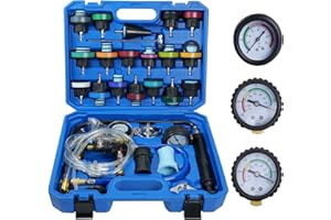 Langawaser 28PCS Coolant Pressure Tester & Vacuum Refill Kit, Radiator Pump Pressure Tester Kit for Automotive Cooling System