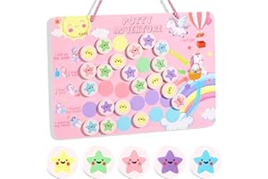 KHLEROX Reusable Magnetic Potty Training Chart, Made of EVA Foam - Includes Hanging Rope and Strong Double Sided Glue Dot, Durable and Engaging Toddler Potty Training Reward Board (Unicorn)