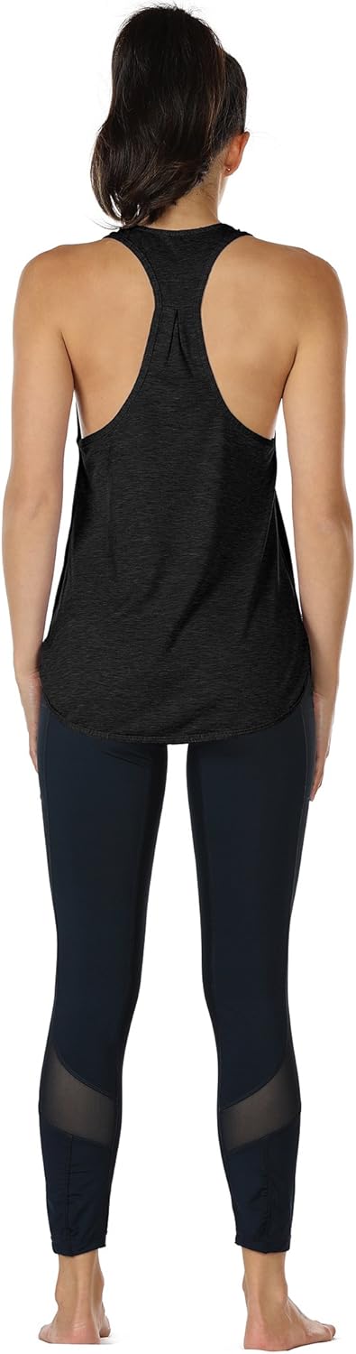 icyzone Workout Tank Tops for Women - Athletic Yoga Tops, Racerback Running Tank Top(Pack of 2): Clothing