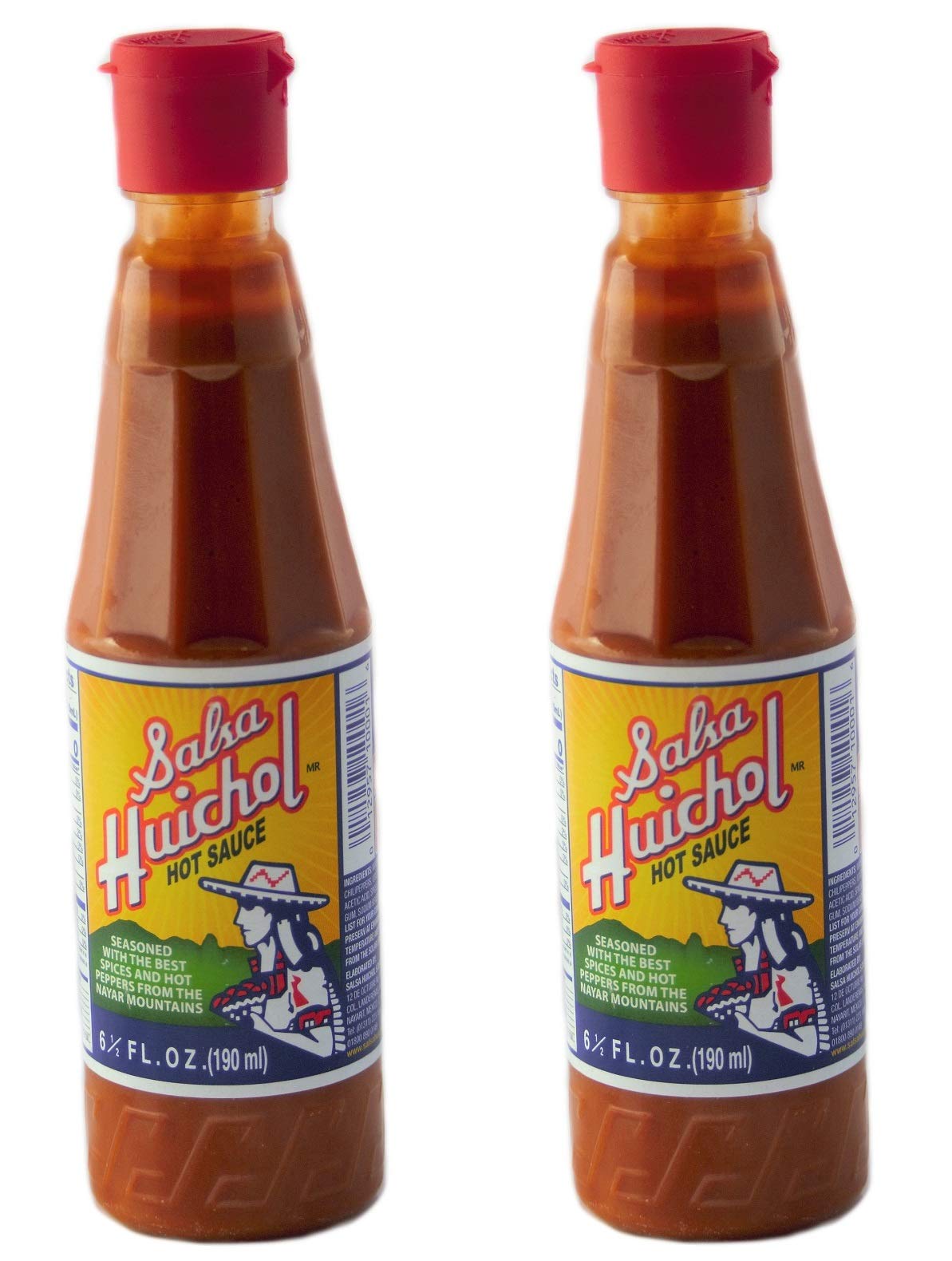 Set of 3 Gourmet Salsa Huichol Hot Sauce, with Lime