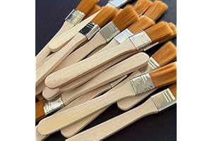 22-Piece Mini Paint Brush Set - Small Trim Touch Up Brushes for Walls, Cabinets, Furniture, Crafts and Edge Painting (Beige)