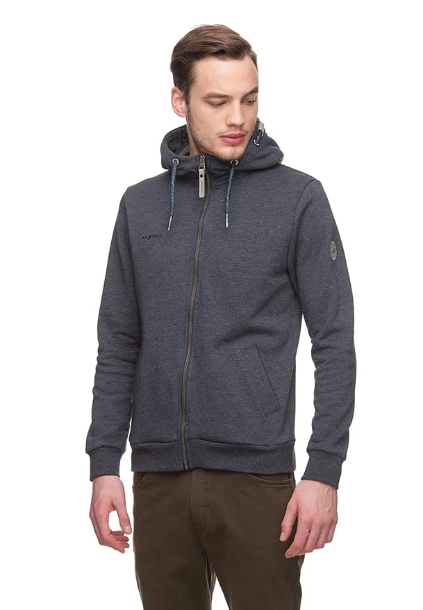 Ragwear Herren Sweater Nate Zip 1822-30020 Dunkelblau Navy 2028