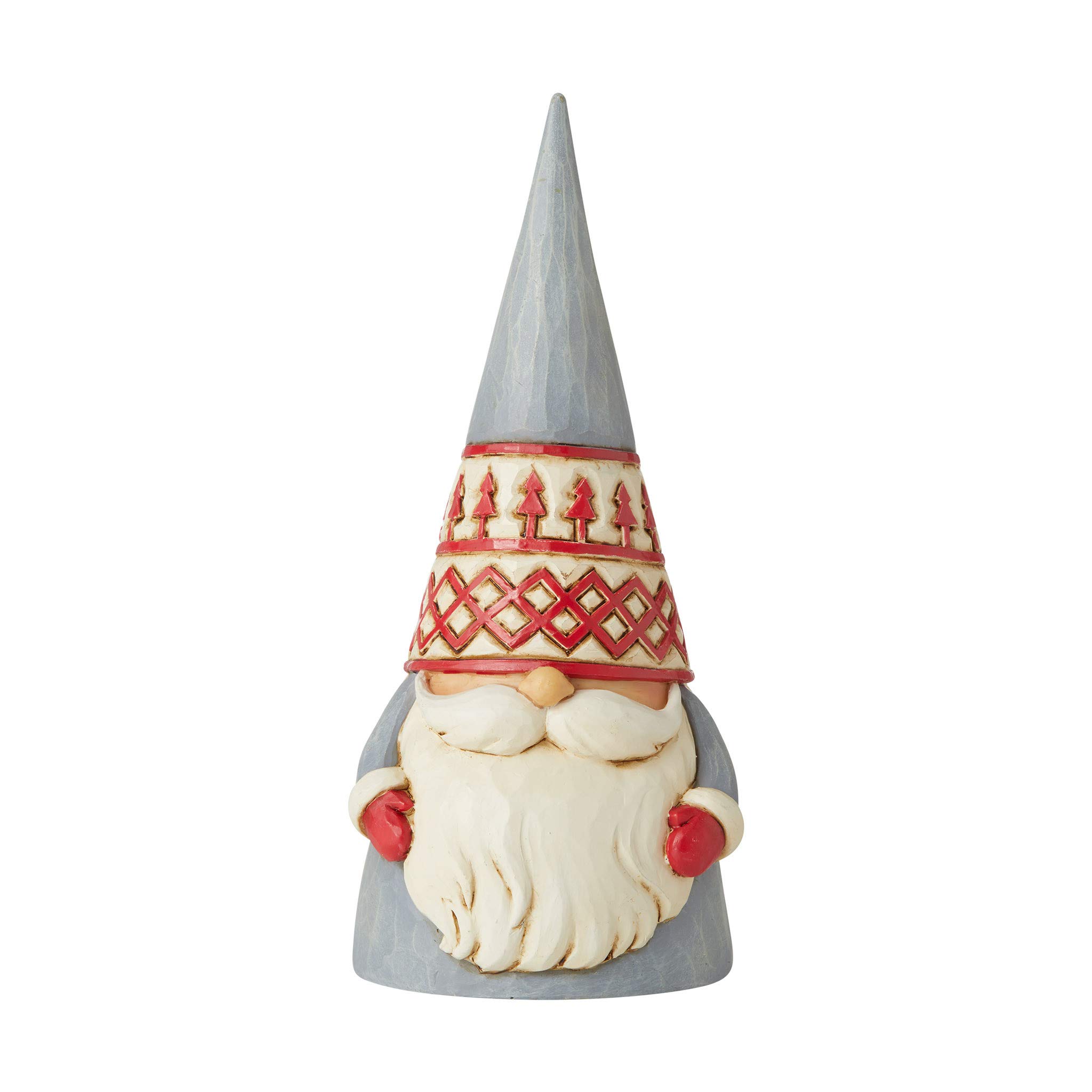 Enesco Jim Shore Heartwood Creek Nordic Noel Tree Hat Gnome God Jul Figurine, 6.1 Inch, Multicolor