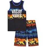 The Children's Place Boys' Tank Top and Shorts,2 Piece Pajama Set