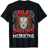Dia De Los Muertos Lion Sugar Skull Calavera T-Shirt