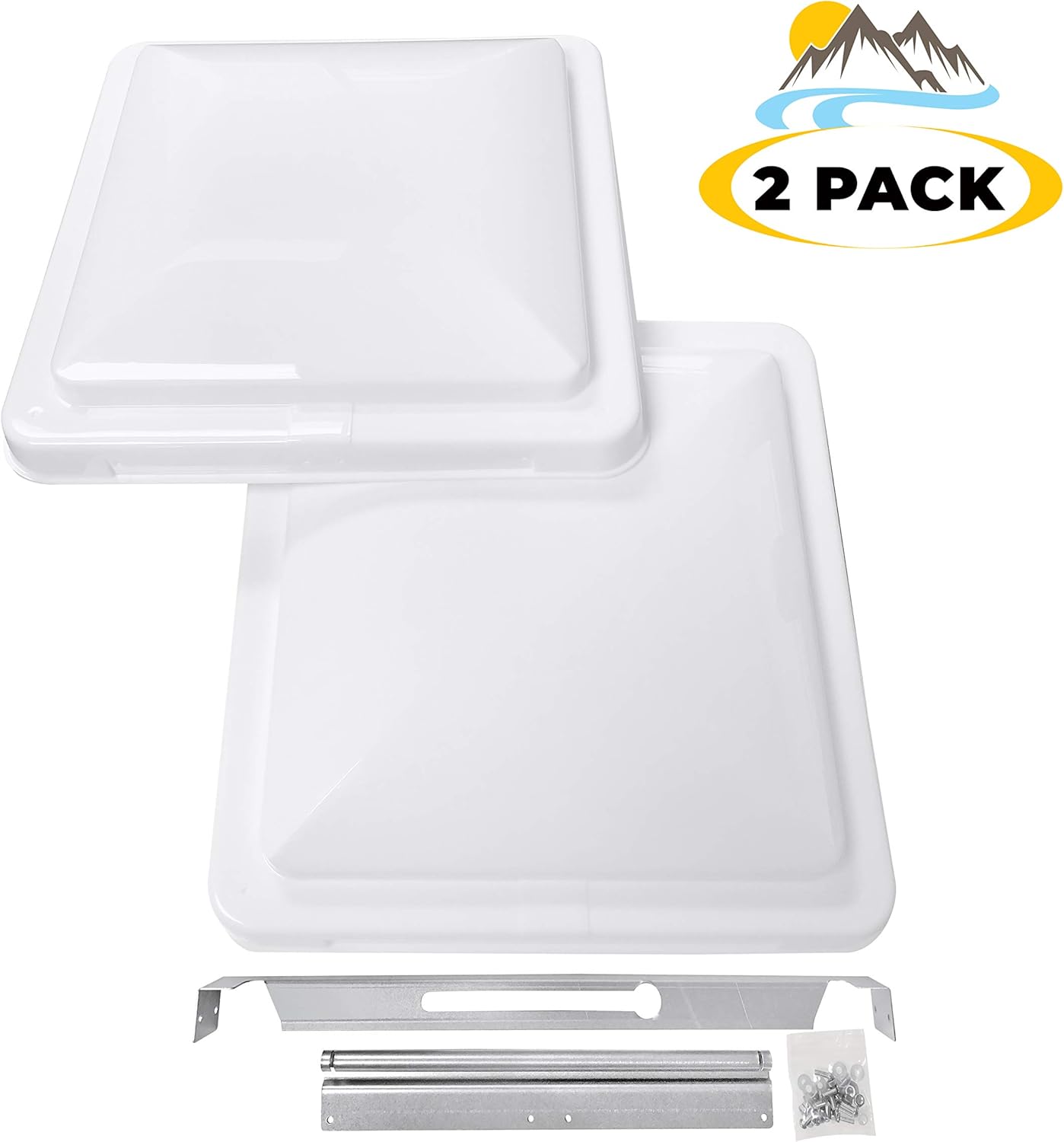 Camp'N 14" Universal RV, Trailer, Camper, Motorhome Roof Vent Cover - Vent Lid Replacement (White 1 Pack): Automotive